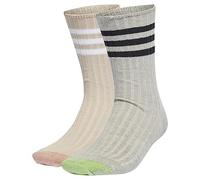 adidas Unisex adulto Comfort Socks 2 Pairs, Medium Grey Heather/Wonder Beige/Black/White, 40-42