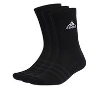adidas Unisex adulto Cushioned Crew Socks 3 Pairs, Black / White, 4.5-6