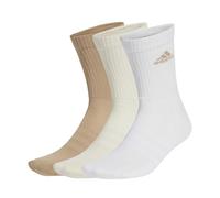 adidas Unisex adulto Cushioned Crew Socks 3 Pairs, White/Wonder White/Warm Sandstone, 5-6 Years