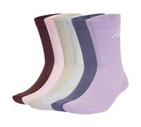adidas Unisex adulto CUSHIONED CREW SOCKS 6 PAIR PACK, Aurora Ruby/Preloved Violet/Powder Plum/Light Grey Heather, 8.5-10