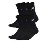 adidas Unisex adulto CUSHIONED CREW SOCKS 6 PAIR PACK, black/black/white, 42-45