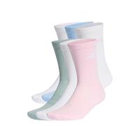 adidas Unisex adulto CUSHIONED CREW SOCKS 6 PAIR PACK, white/clear pink/glow blue/Wonder Sage, 45-48