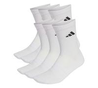 adidas Unisex adulto CUSHIONED CREW SOCKS 6 PAIR PACK, white/white/black, 34-36