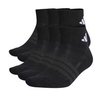 adidas Unisex - Adulto Cushioned Essentials Ankle Socks 6 Pair Pack, black/black/white, 10.5-12.5