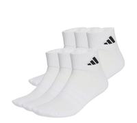 adidas Unisex adulto Cushioned Essentials Ankle Socks 6 Pair Pack, white/white/black, 42-45