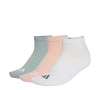 adidas Unisex - Adulto CUSHIONED ESSENTIALS LOW CUT SOCKS 3 PAIR PACK, blush pink/white/Wonder Sage, 6-7 Years