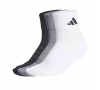 adidas Unisex adulto CUSHIONED SPORTSWEAR ANKLE SOCKS 3 PAIR PACK, medium grey heather/white/black, 34-36
