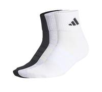 adidas Unisex adulto CUSHIONED SPORTSWEAR ANKLE SOCKS 3 PAIR PACK, medium grey heather/white/black, 37-40