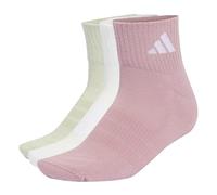 adidas Unisex adulto Cushioned Sportswear Ankle Socks 3 Pair Pack Socks, magic mauve/white/halo green/white, S