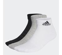 adidas Unisex adulto Cushioned Sportswear Ankle Socks 3 Pairs, Medium Grey Heather / White / Black, 6.5-8
