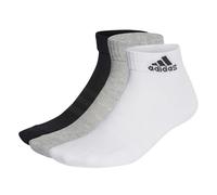 Adidas - Calcetines Cushion Ankle (3 Pares), Unisex, Black-White-Grey, L [43-45]