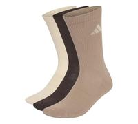adidas Unisex adulto Cushioned Sportswear Crew Socks 3 Pair Pack Socks, Crystal Linen/Aurora Coffee/chalky brown, S