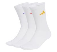 adidas Unisex adulto Cushioned Sportswear Crew Socks 3 Pair Pack Socks, white/Solar Purple/crew yellow/Pure Turbo, XL