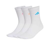 adidas Unisex adulto CUSHIONED SPORTSWEAR CREW SOCKS 3 PAIR PACK, white/Lucid Orange/lucid red, 37-40