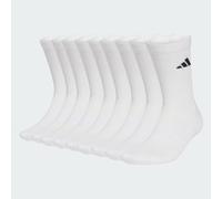 adidas Unisex - Adulto ESSENTIALS CUSHIONED CREW SOCK 10PP, white/black, 5-6 Years