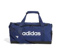 Adidas Unisex - Adulto Essentials Linear Duffel Bag, Dark Blue/White, S