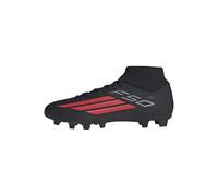 adidas Unisex Adulto F50 Club Mid Cut Firm Ground/Multi Ground Football Boots, Core Black/Lucid Red/Core Black, 39 1/3 EU
