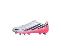 adidas Unisex Adulto F50 Hyperfast League Artificial Ground Football Boots Shoes, FTWR White/Solar Purple/Solar Turbo, 43 1/3 EU