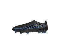 adidas Unisex Adulto F50 Hyperfast League Laceless Firm Ground Football Boots Shoes, Core Black/Core Black/Lucid Ray Blue, 43 1/3 EU