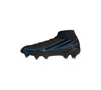 adidas Unisex Adulto F50 Hyperfast League Mid Soft Ground Football Boots Shoes, Core Black/Core Black/Lucid Ray Blue, 40 2/3 EU