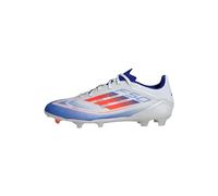 adidas Unisex Adulto F50 League Football Boots Firm Ground, Cloud White/Solar Red/Lucid Blue, 45 1/3 EU