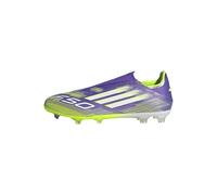 adidas Unisex Adulto F50 League Laceless Firm Ground Football Boots, Purple Rush/Cloud White/Lucid Lemon, 45 1/3 EU