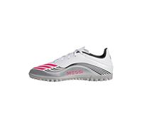 Adidas Unisex Adulto F50 Messi Club Turf Football Boots, FTWR White/Lucid Red/Silver Met., 44 2/3 EU