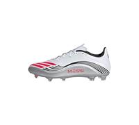 Adidas Unisex Adulto F50 Messi League Firm Ground/Multi Ground Football Boots, Cloud White/Lucid Red/Silver Metallic, 42 2/3 EU
