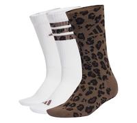 adidas Unisex adulto Leo Graphic Socks 3 Pair Pack, earth strata/shadow brown/white, 45-48