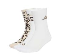 adidas Unisex adulto Leo Graphic Socks 3 Pair Pack Socks, Crystal Linen/Khaki Six/dark brown, L