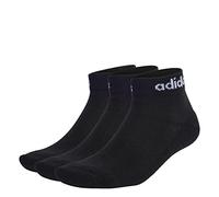 adidas Unisex adulto Linear Ankle Cushioned Socks 3 Pairs, Black / White, 45-48