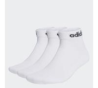 Adidas Calcetines Linear Tobillo Acolchados – 3 pares Blanco Talla 46-48