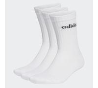 adidas Unisex adulto Linear Crew Cushioned Socks 3 Pairs, White / Black, 37-40