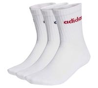 adidas Unisex adulto Linear Crew Cushioned Socks 3 Pairs, white/dark blue/active maroon/olive strata, 40-42