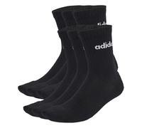 adidas Unisex adulto LINEAR CREW SOCKS CUSHIONED SOCKS 6 PAIR PACK, Black/White, 8.5-10
