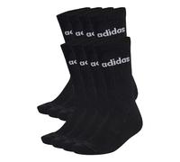 adidas Unisex - Adulto LINEAR CUSHIONED CREW SOCK 1O PAIR PACK, black/white, 6-7 Years