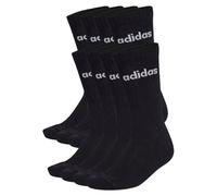 adidas Unisex - Adulto LINEAR CUSHIONED CREW SOCK 1O PAIR PACK, black/white, 8.5-10