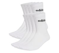 adidas Unisex - Adulto LINEAR CUSHIONED CREW SOCK 1O PAIR PACK, white/black, 5-6 Years