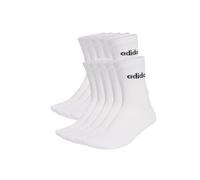 adidas Unisex - Adulto LINEAR CUSHIONED CREW SOCK 1O PAIR PACK, white/black, 8.5-10