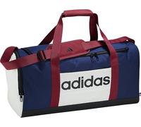 adidas Unisex - Adulto Linear Duffel Medium Colorblock, Dark Blue/Off White/Active Maroon, One Size