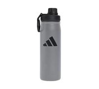 adidas Unisex - Adulto Metal Bottle Screw Top 0.6 liter, grey/black, One size