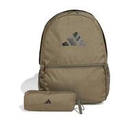 adidas Unisex adulto Pencil Case Backpack, Olive Strata/Black, One Size