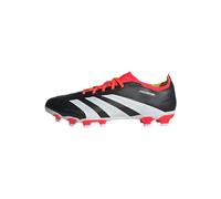 adidas Unisex adulto Predator 24 League Low Multi-Ground Boots, Core Black / Cloud White / Solar Red, 45 1/3 EU