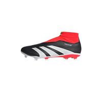 adidas Unisex adulto Predator League Laceless Firm Ground Football Boots, Core Black / Cloud White / Solar Red, 46 EU