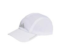 adidas Unisex Adulto Running AEROREADY Four-Panel Mesh Cap, White/Reflective Silver, L
