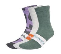 adidas Unisex adulto TERREX MULTI 3 PACK SOCK, Grey Six/White, 2.5-4