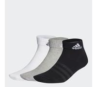 Adidas Calcetines deportivos Thin and Light tobilleros 3 pares gris moteado/negro/blanco 43-45