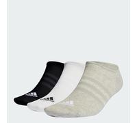 adidas Unisex adulto Thin and Light No-Show Socks 3 Pairs, Medium Grey Heather / White / Black, 6.5-8