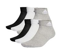 adidas Unisex adulto Thin and Light Sportswear Ankle Socks 6 Pairs, Medium Grey Heather/White/Black, 10.5-12.5