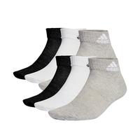 adidas Unisex adulto Thin and Light Sportswear Ankle Socks 6 Pairs, Medium Grey Heather/White/Black, 4.5-6